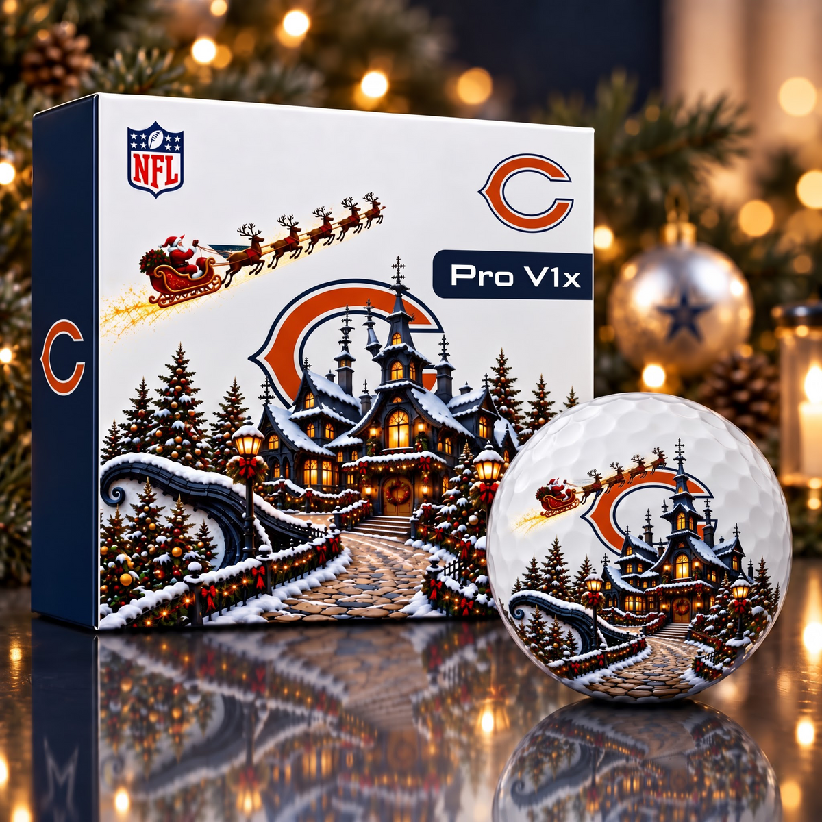 Exclusive NFL x CHI Christmas V2 Golf Ball