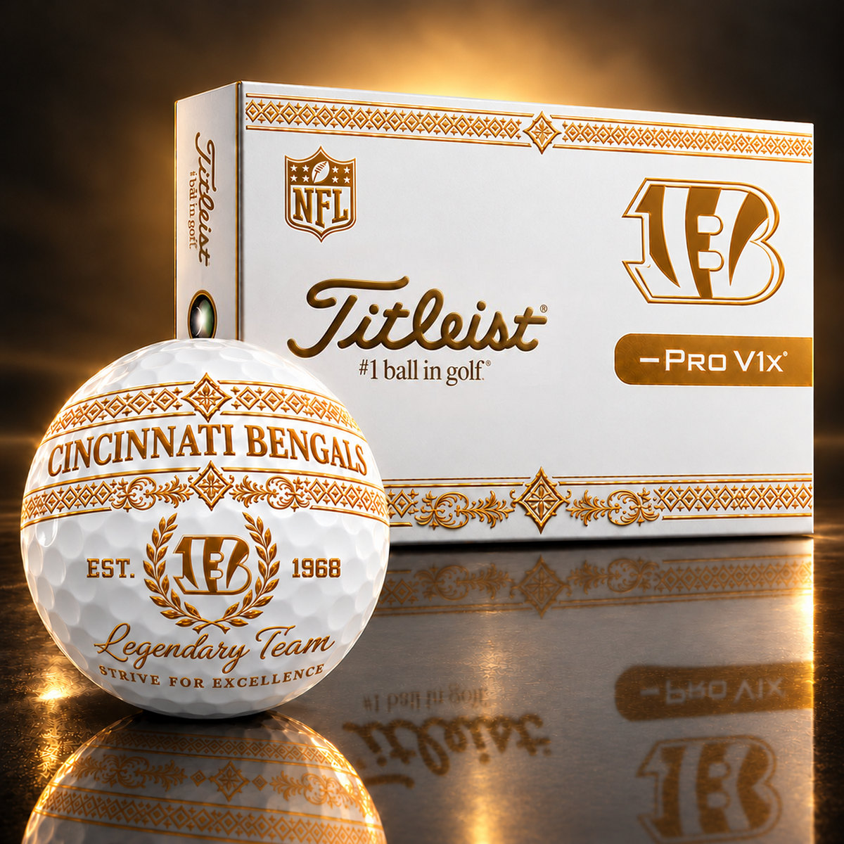 Exclusive NFL x CIN Legendary Team V8 Golf Ball