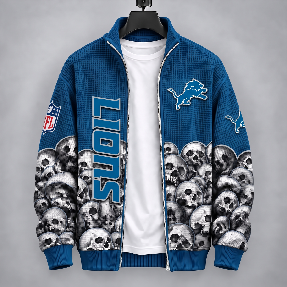 Exclusive NFL x DET Death Skull Waffle Sweatshirt