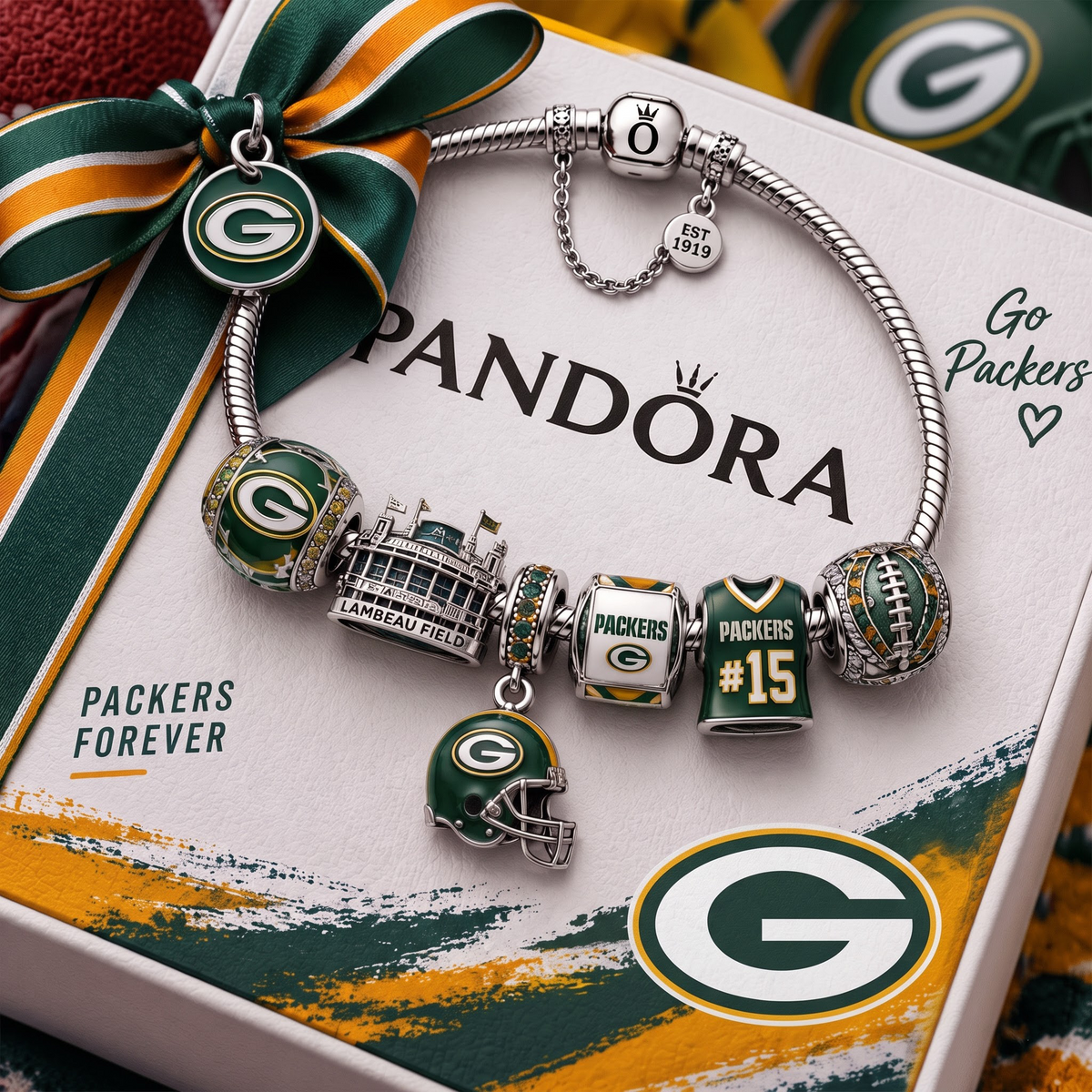 Exclusive NFL x GB Charm Bracelet Set