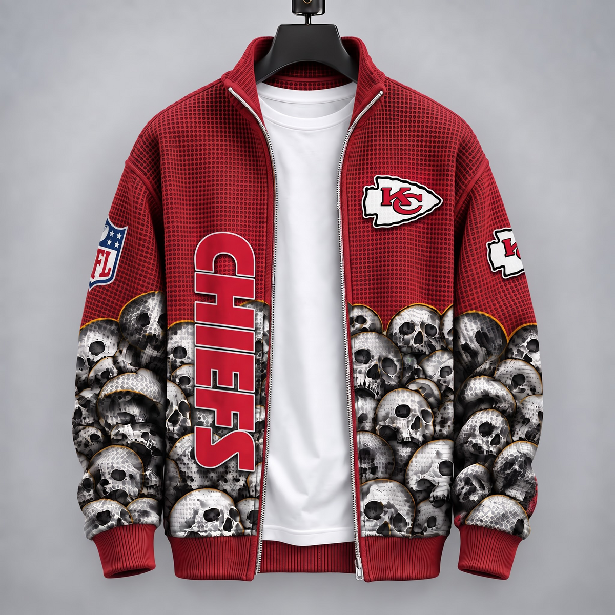 Exclusive NFL x KC Death Skull Waffle Sweatshirt