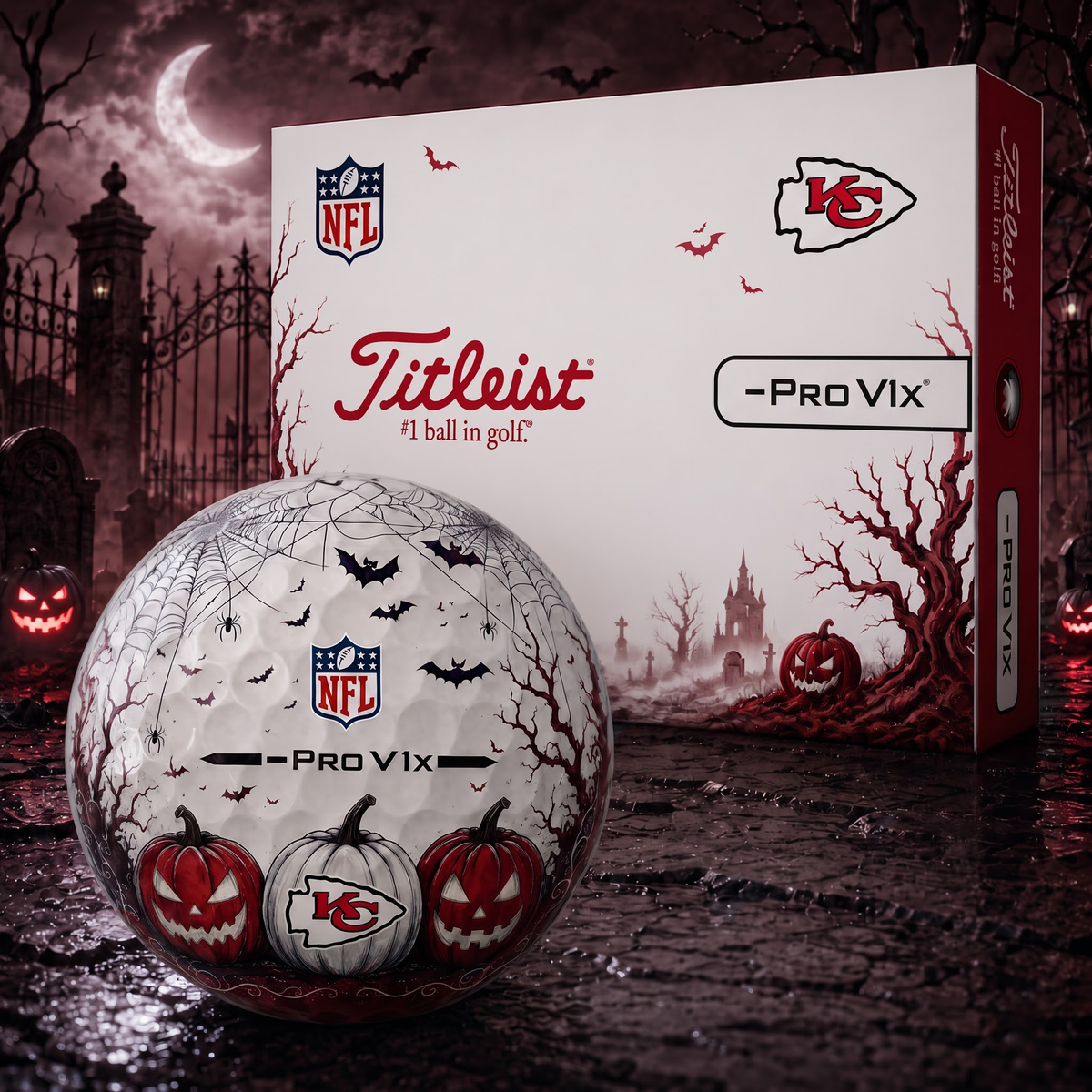 Exclusive NFL x KC Halloween V2 Golf Ball