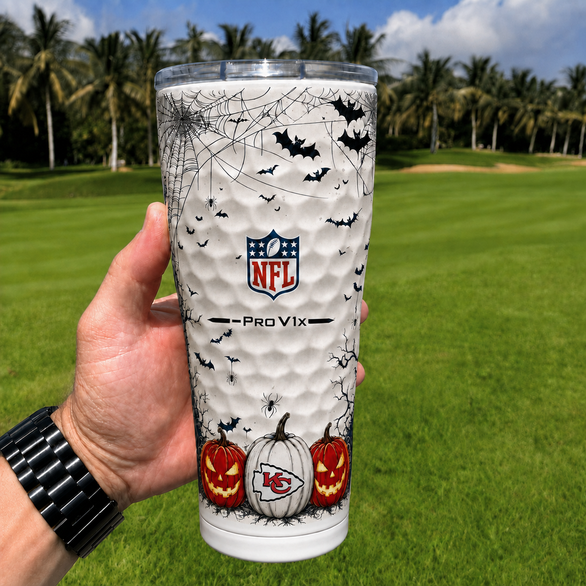 Exclusive NFL x KC Halloween V2 Monogram Golf Tumbler