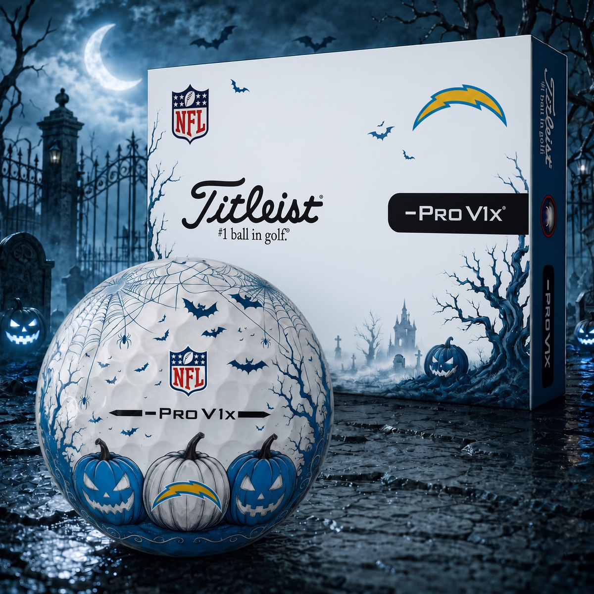 Exclusive NFL x LAC Halloween V2 Golf Ball