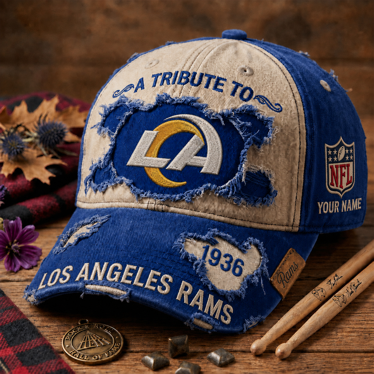 Exclusive NFL x LAR Personalized Name Cap