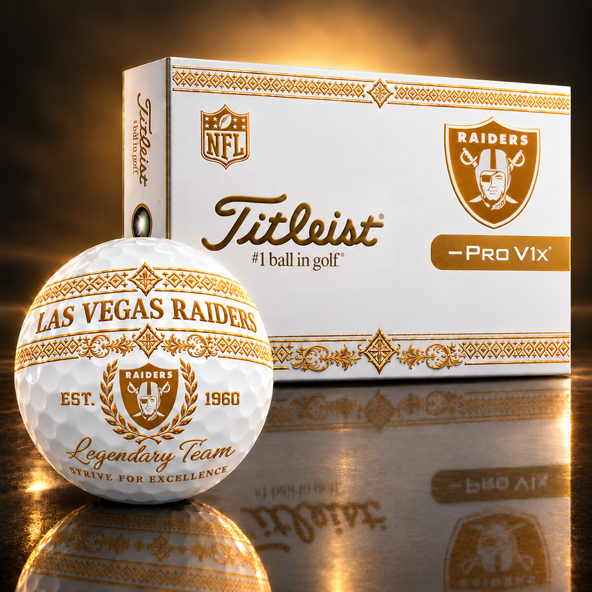 Exclusive NFL x LV Legendary Team V8 Golf Ball