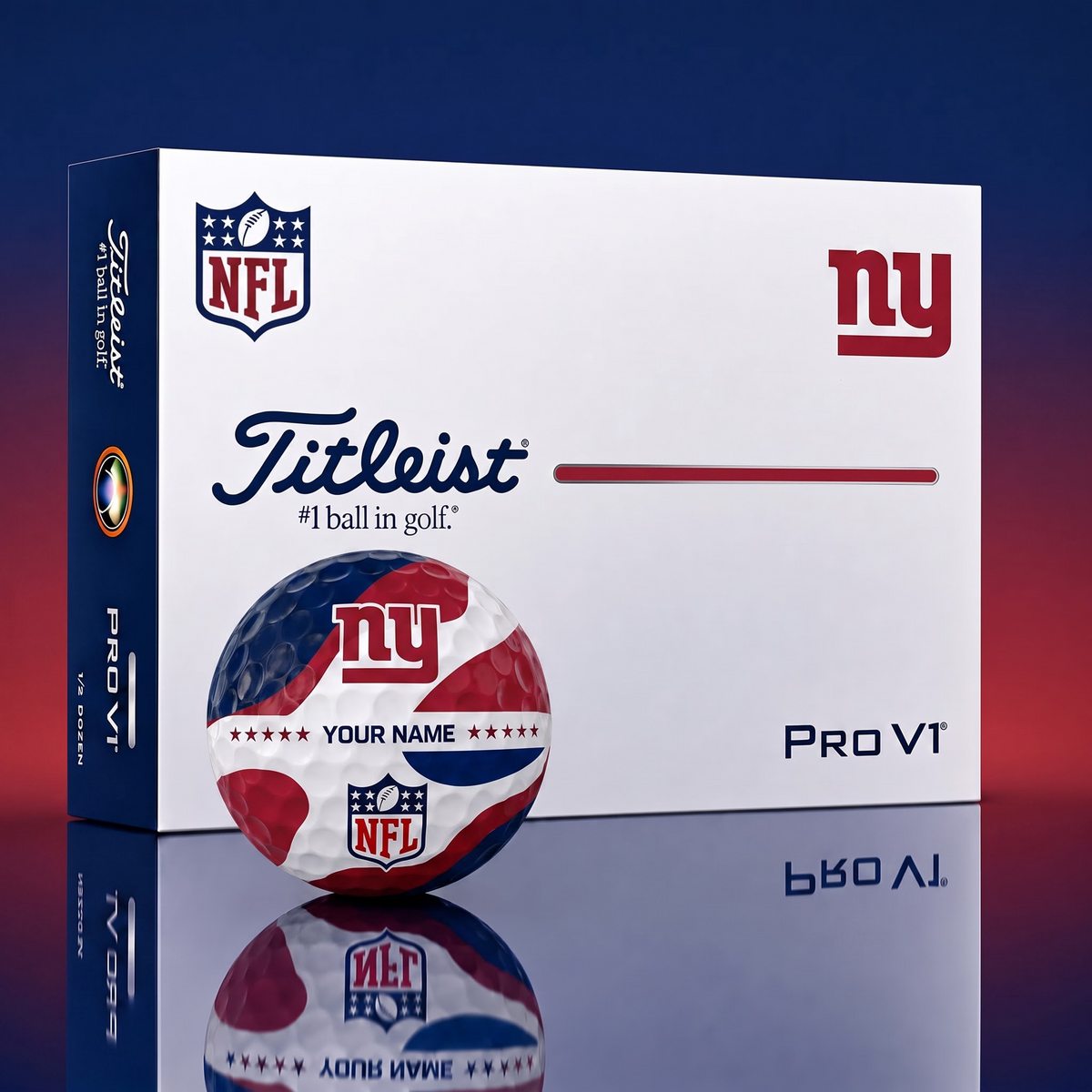 Exclusive NFL x NYG Personalized Name Golf Ball