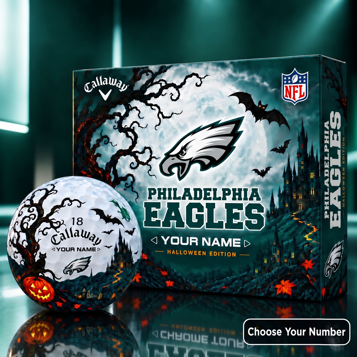 Exclusive NFL x PHI HLW V4 Golf Ball