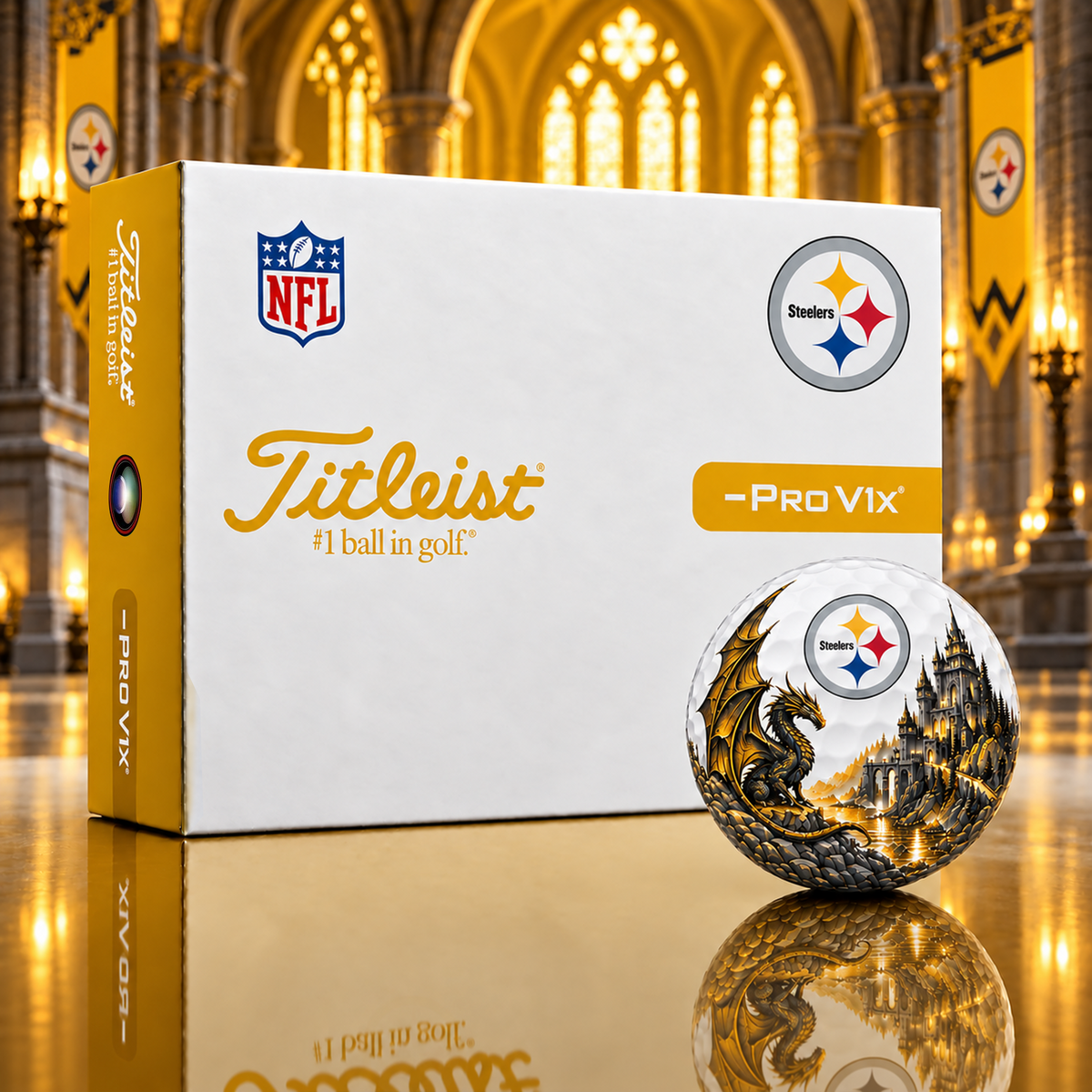 Exclusive NFL x PIT Fantasy Golf Ball