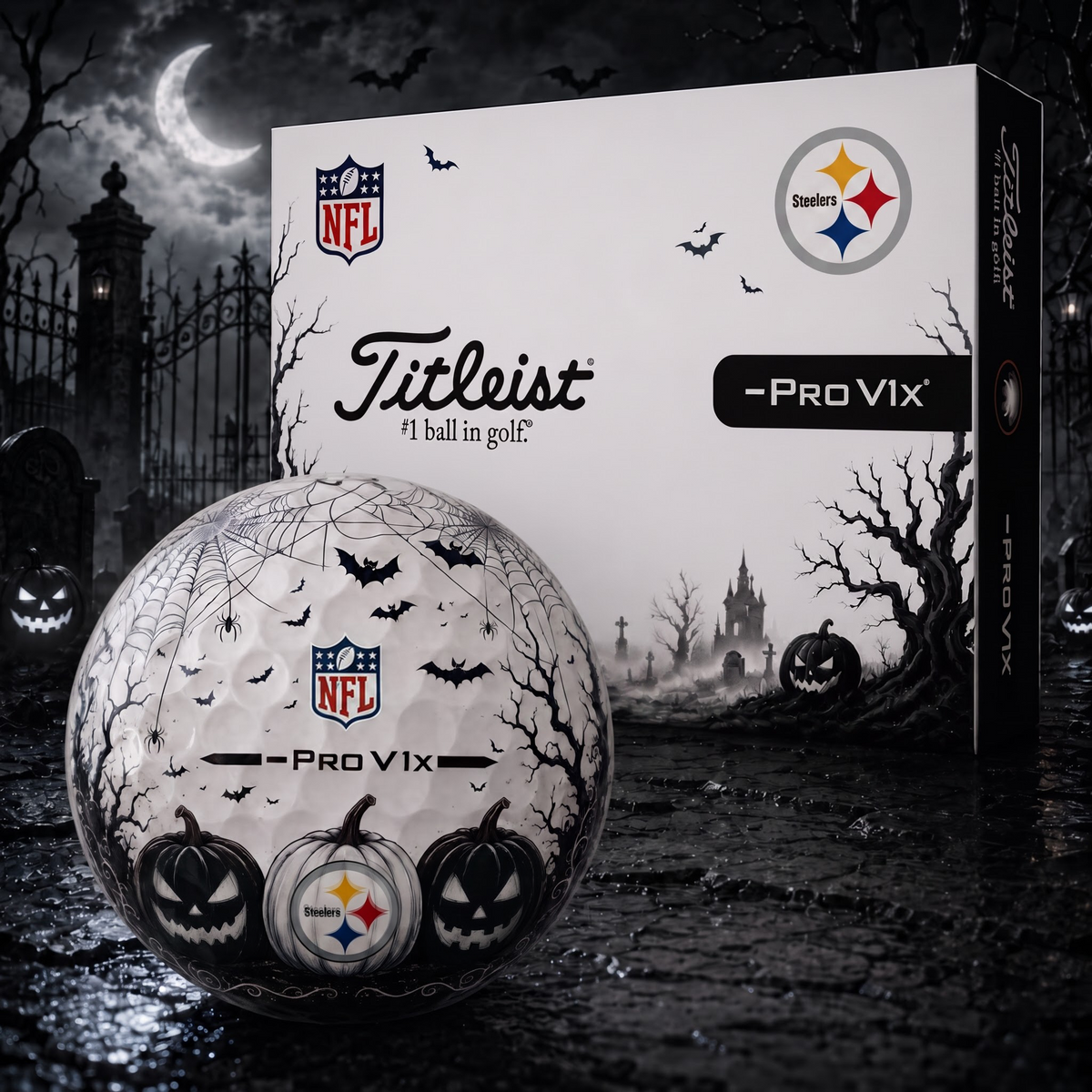 Exclusive NFL x PIT  Halloween V2 Golf Ball