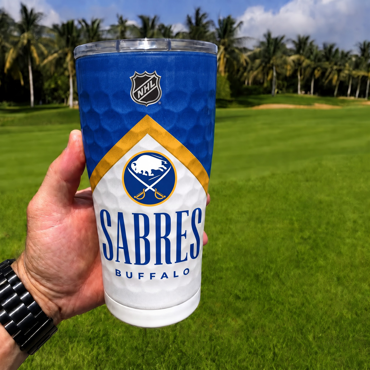Exclusive NHL x BUF Golf Tumbler