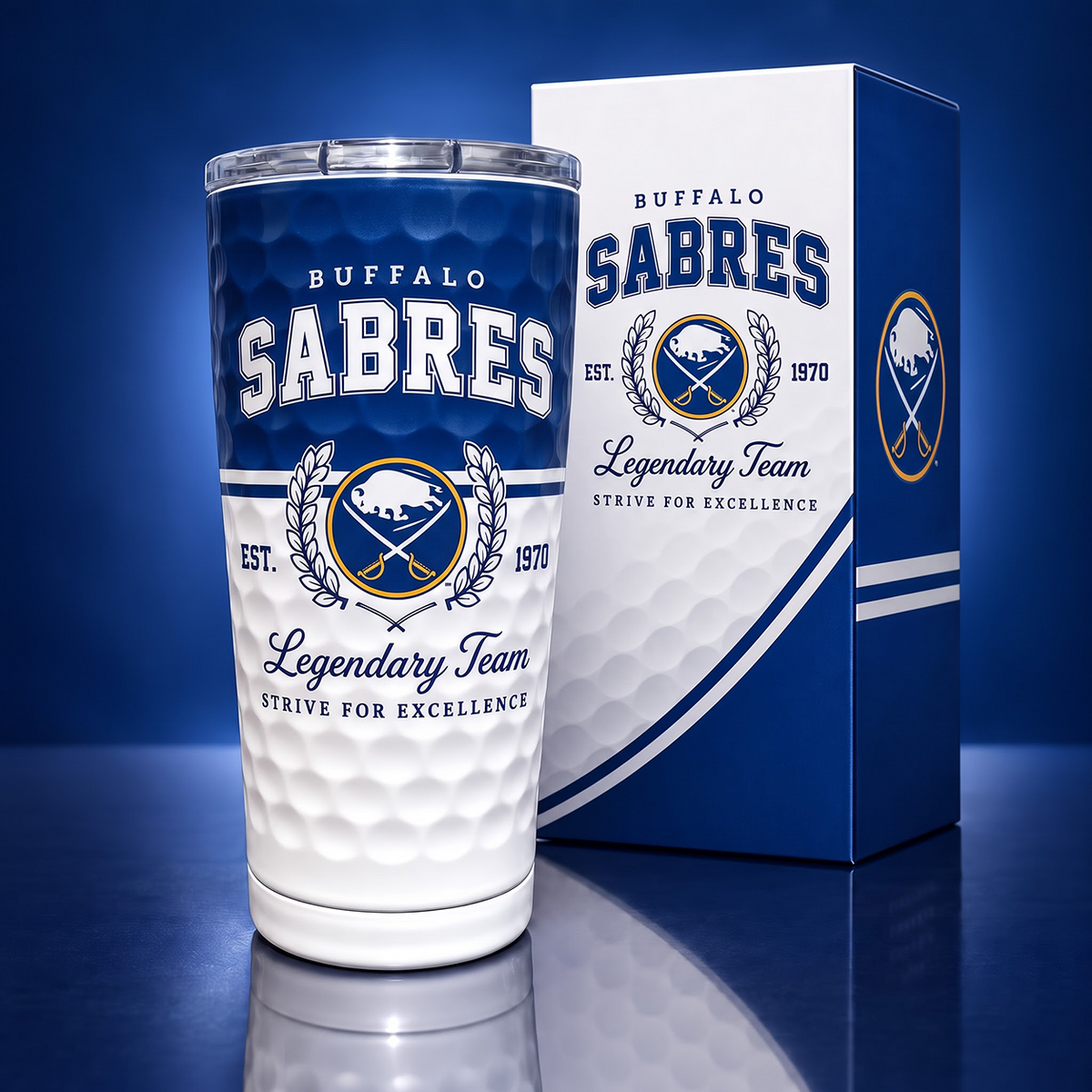Exclusive NHL x BUF Legendary Team Golf Tumbler