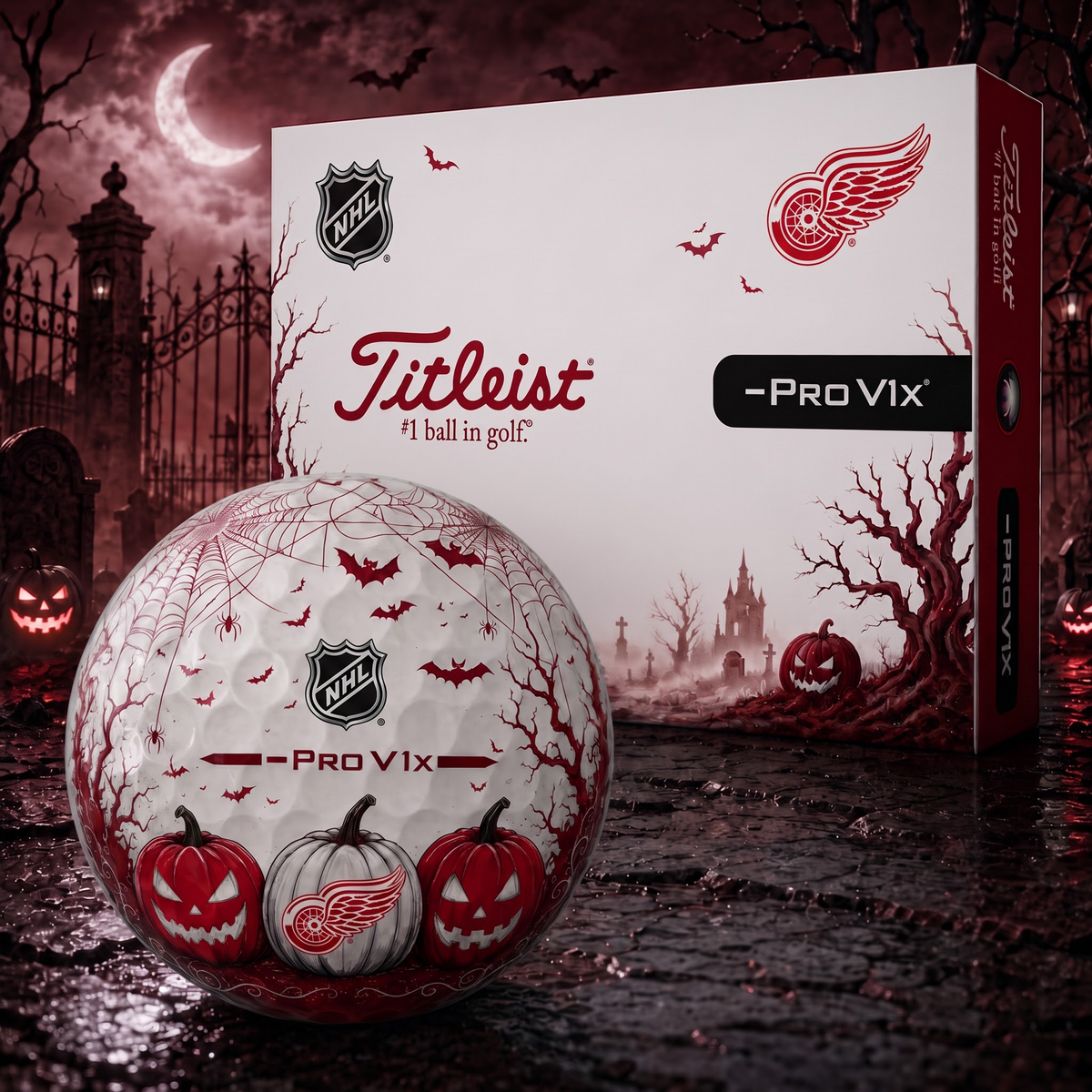 Exclusive NHL x DET Halloween V2 Golf Ball