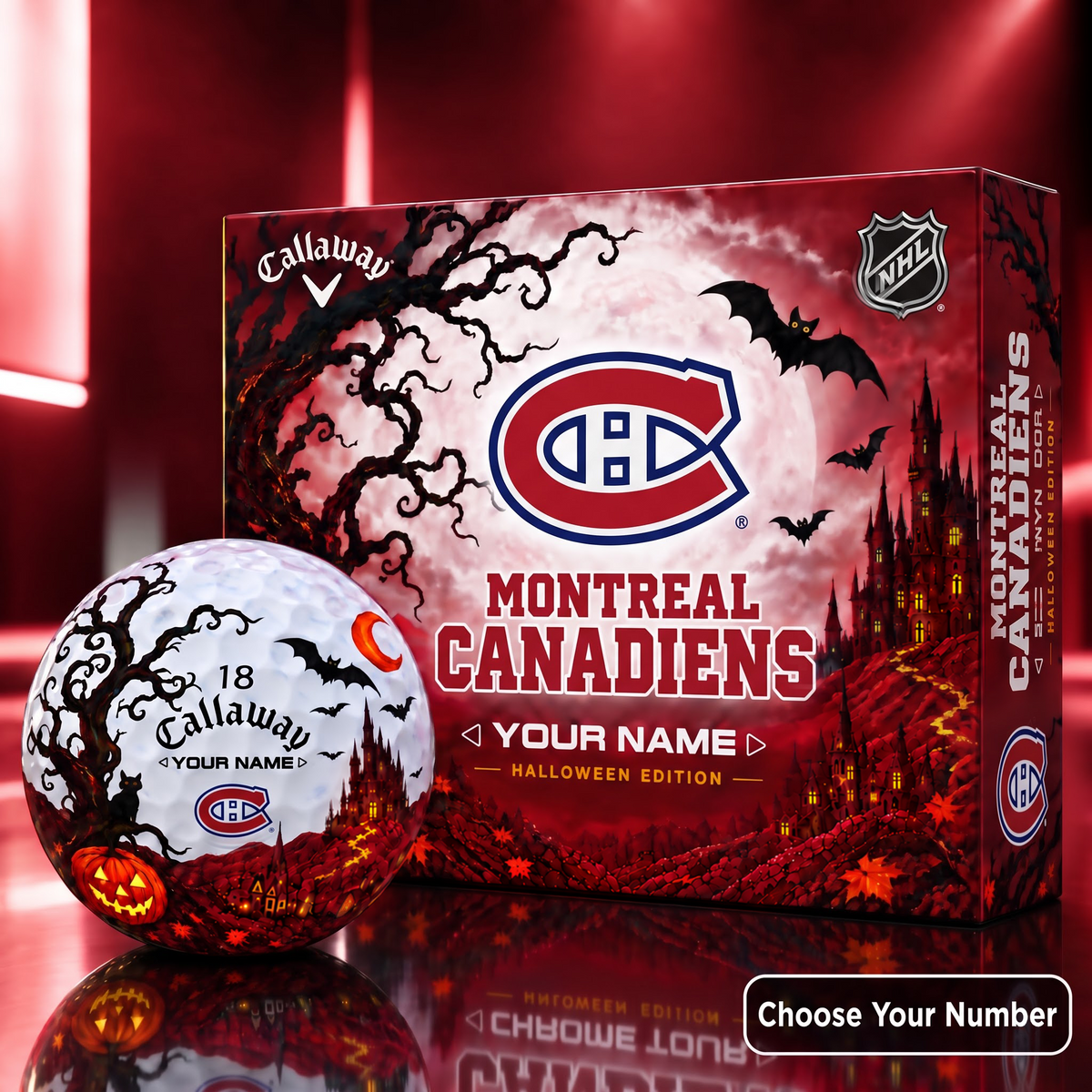 Exclusive NHL x MON HLW V4 Golf Ball