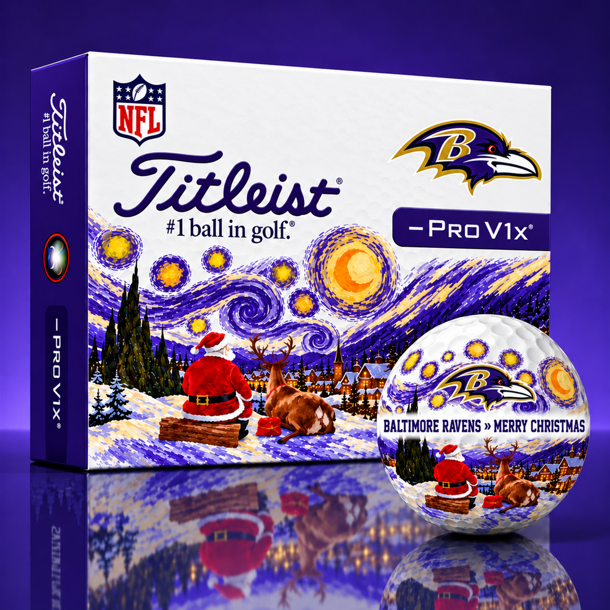 Exclusive NFL x BAL Merry Christmas Golf Ball