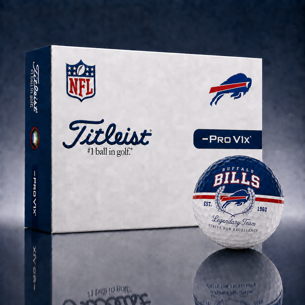 Exclusive NFL x BUF Legendary Team Golf Ball