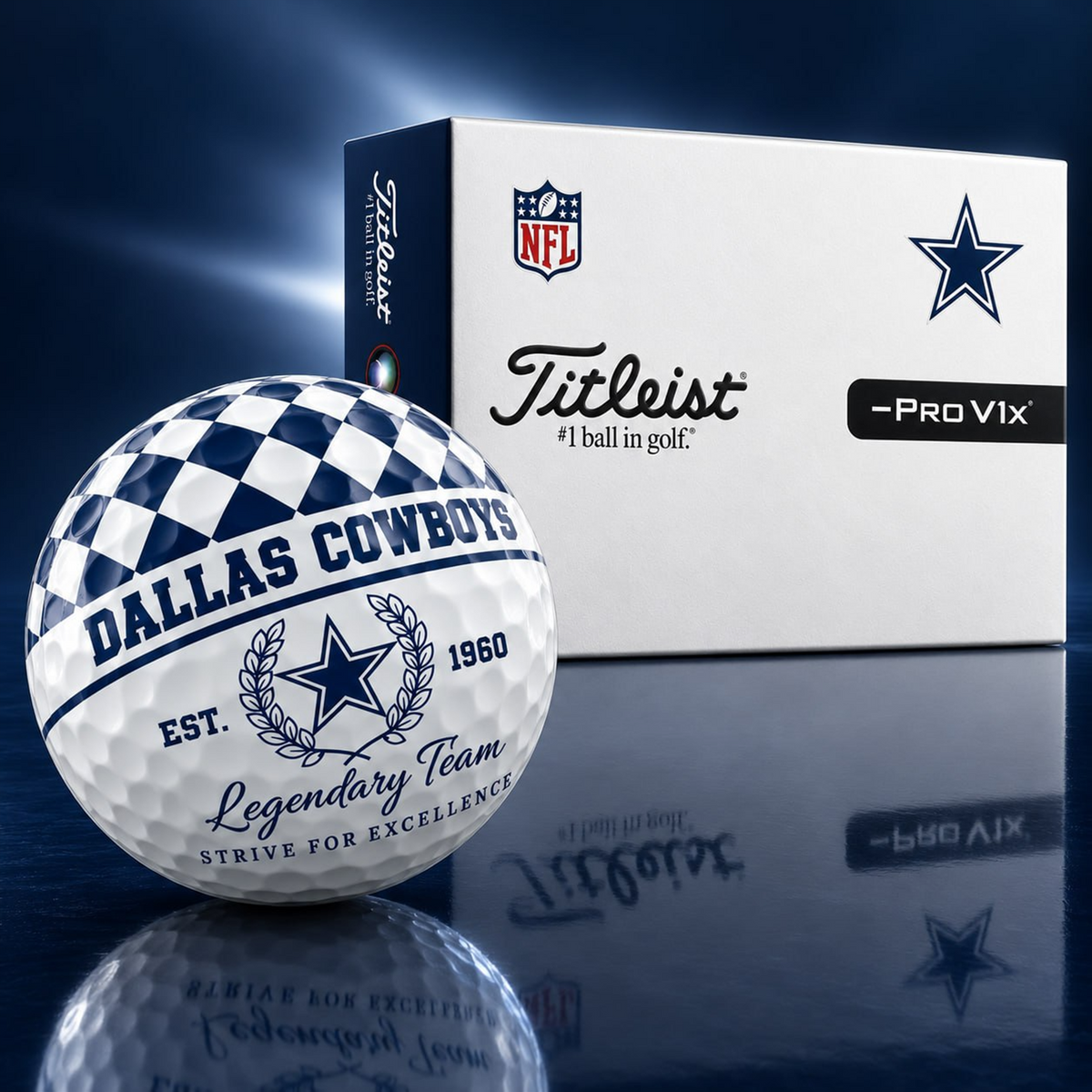 Exclusive NFL x DAL Legendary Team V6 Golf Ball