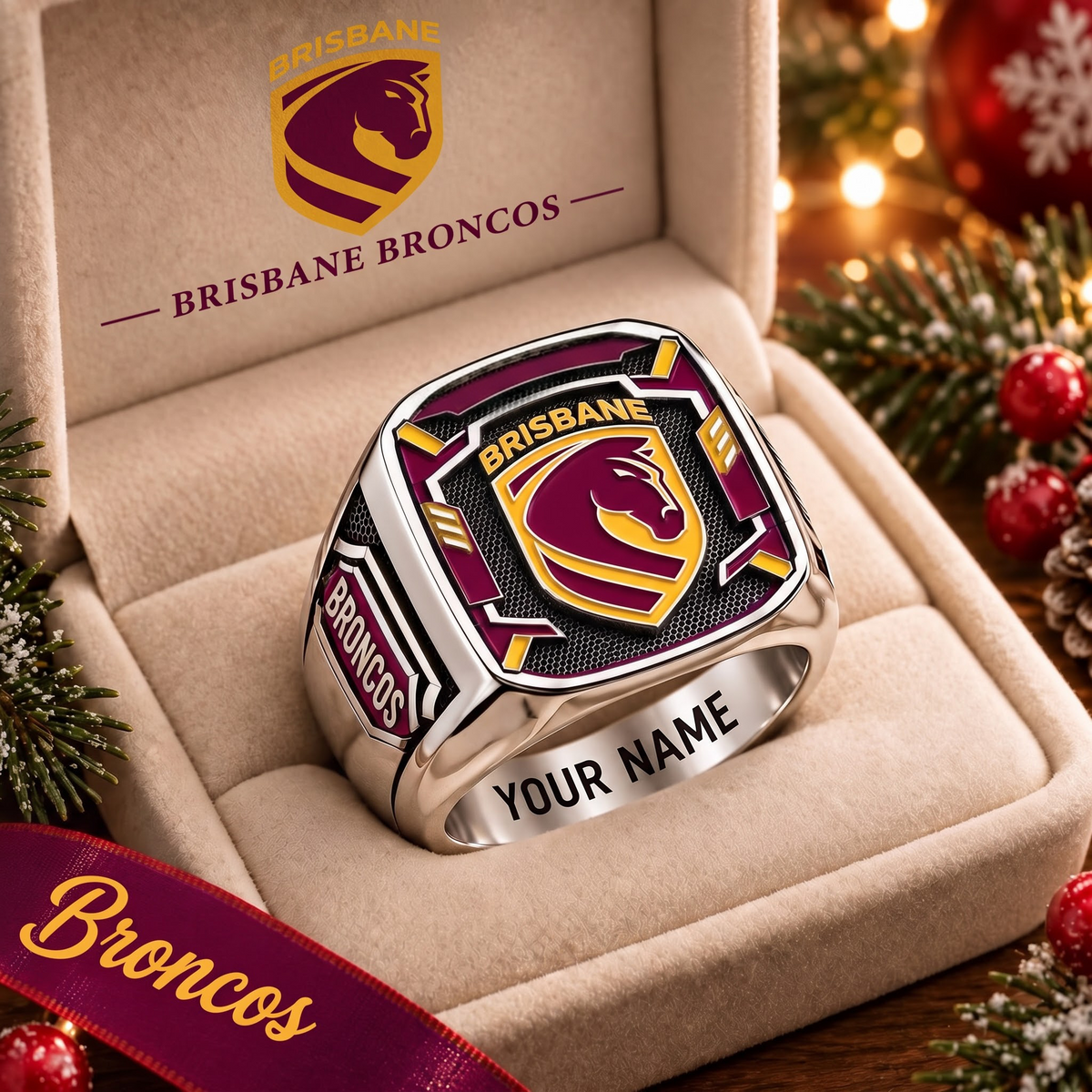 Exclusve NRL x BB Personalized Name Ring