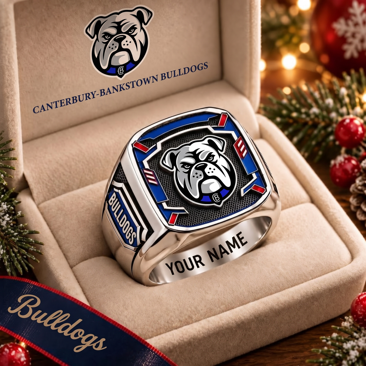 Exclusve NRL x CBB Personalized Name Ring