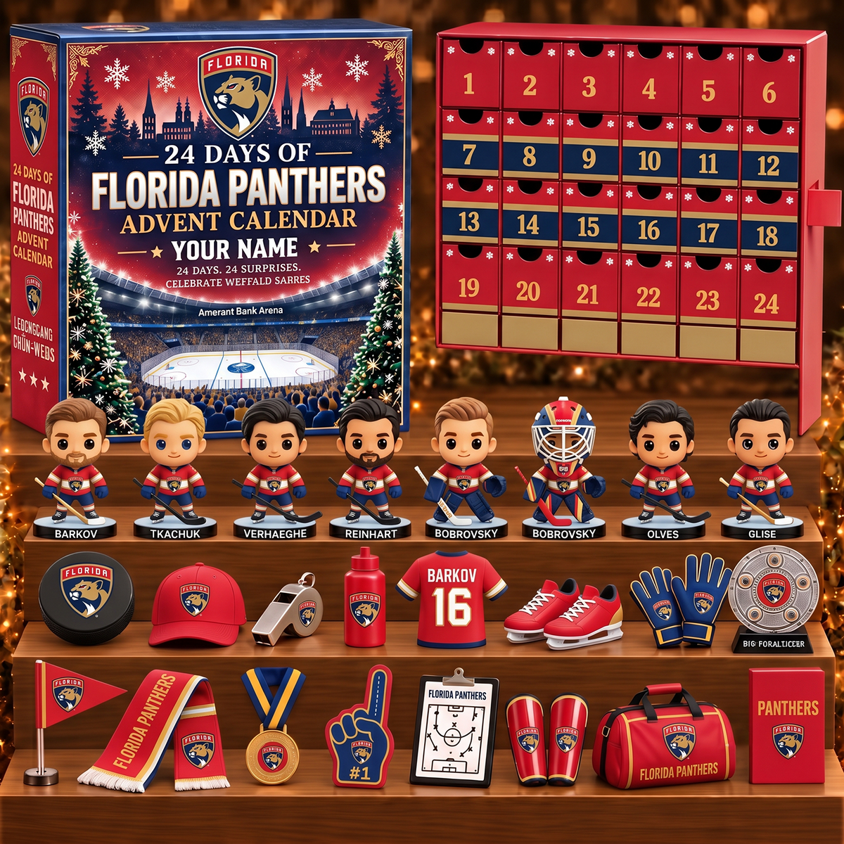 FLA x NHL Game Day Premium Personalized 24 Days Of Advent Calendar
