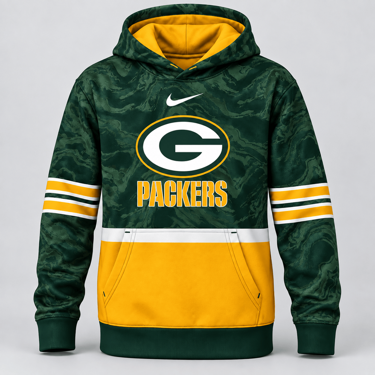 GB Premium NFL Camo Colorblock Pullover Hoodie
