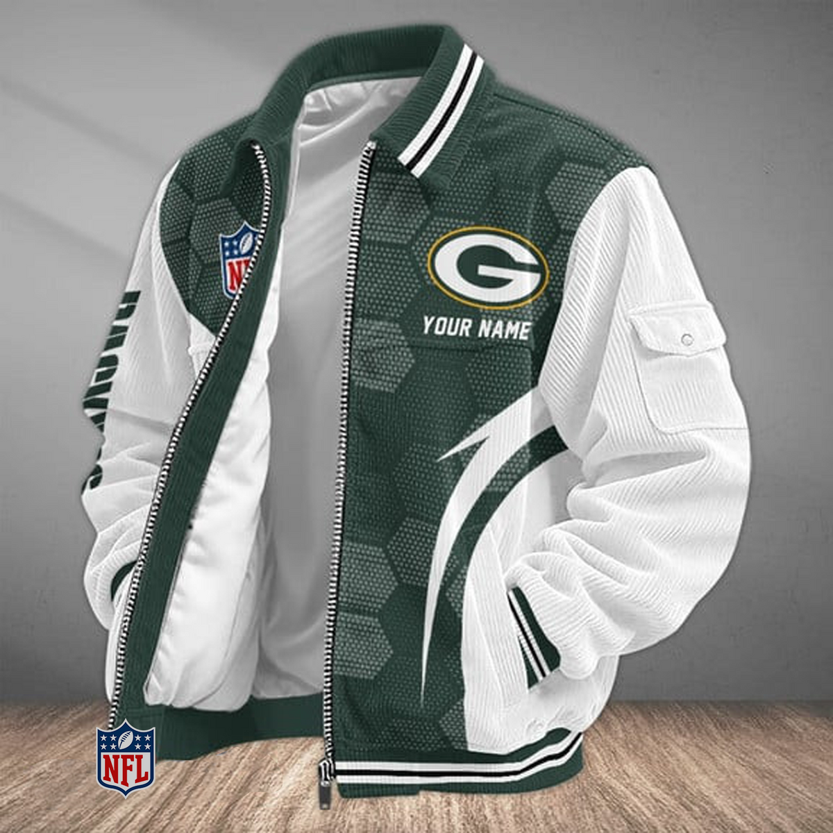 GB x NFL Classic Varsity Corduroy Jacket