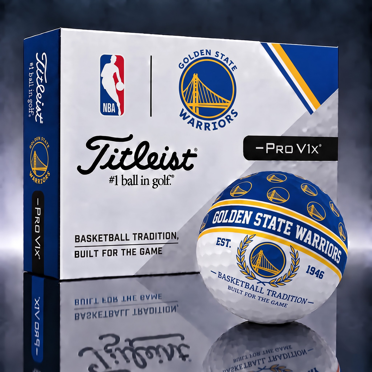 GSW x NBA 1-OF-1 IN-HOUSE CRAFTED TITLEIST PRO V1X NBA LIMITED EDITION GOLF BALLS