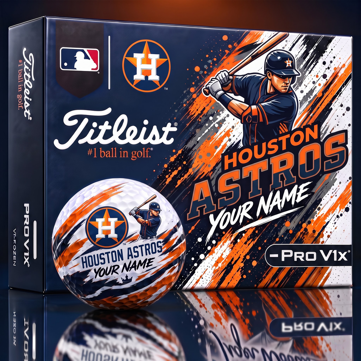 HA x Personalized MLB Titleist Pro V1x MLB Golf Balls