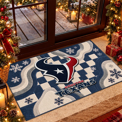 HOU x NFL Christmas Doormat