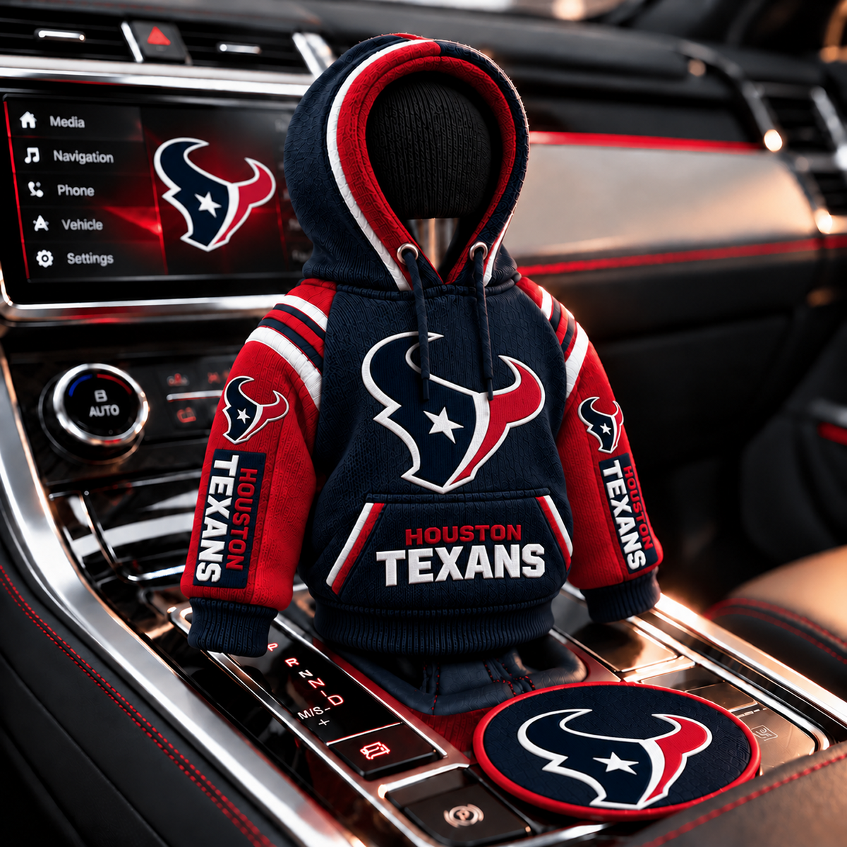 HOU x NFL Personalized Name Shift Knob Hoodie