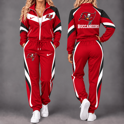 HOU x NFL Team Pride Waterproof Windbreaker Zip-Up Tracksuit Set