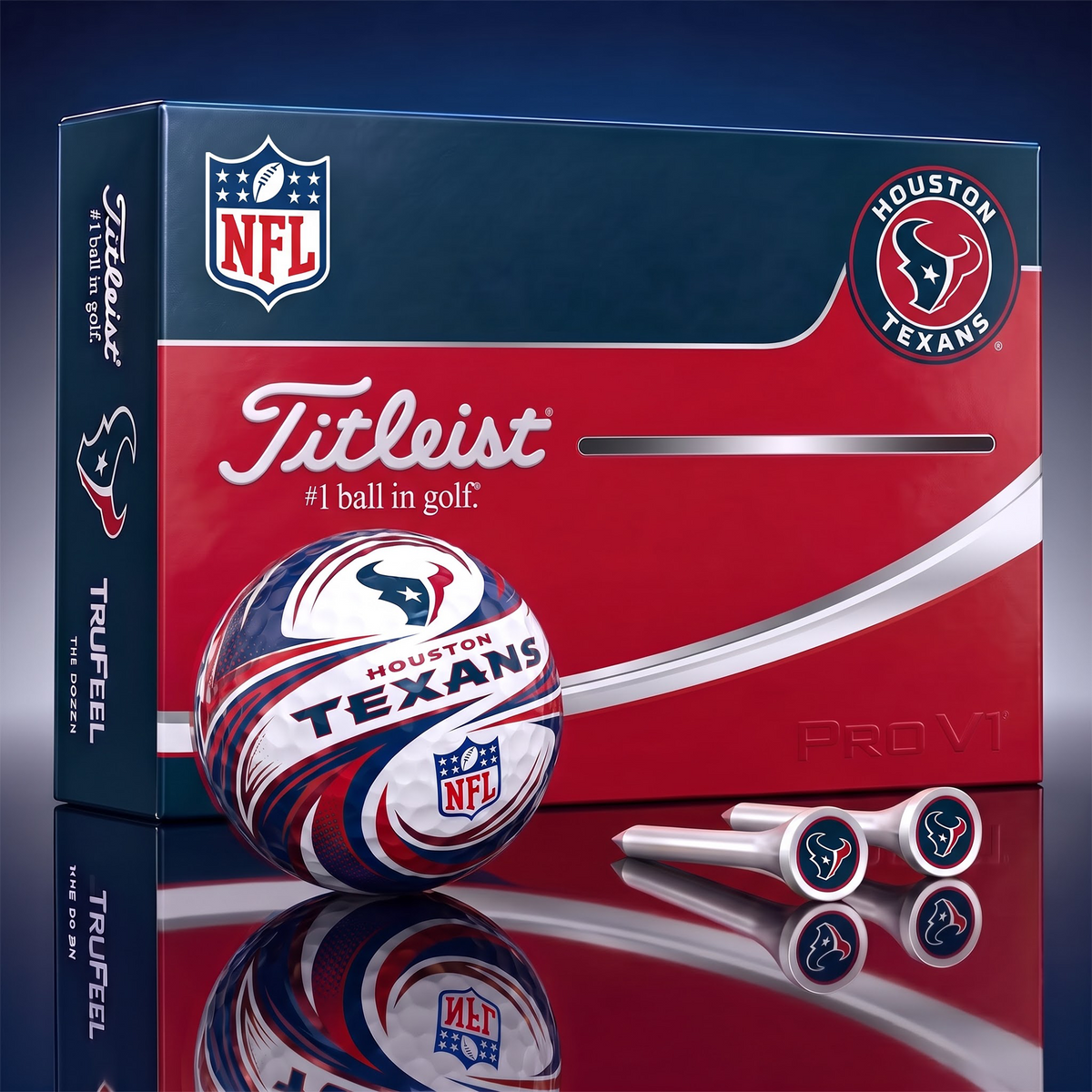 HT x 1-of-1 Custom NFL Golf Balls And Tees Gift Set