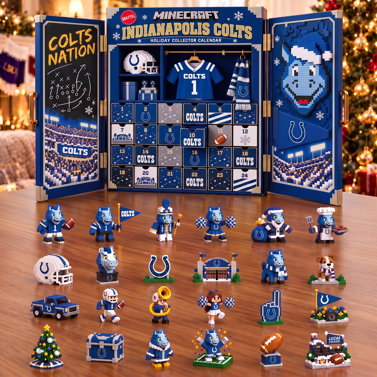 IND x 1-of-1 Custom NFL Team Christmas Advent Calendar Blind Box Set