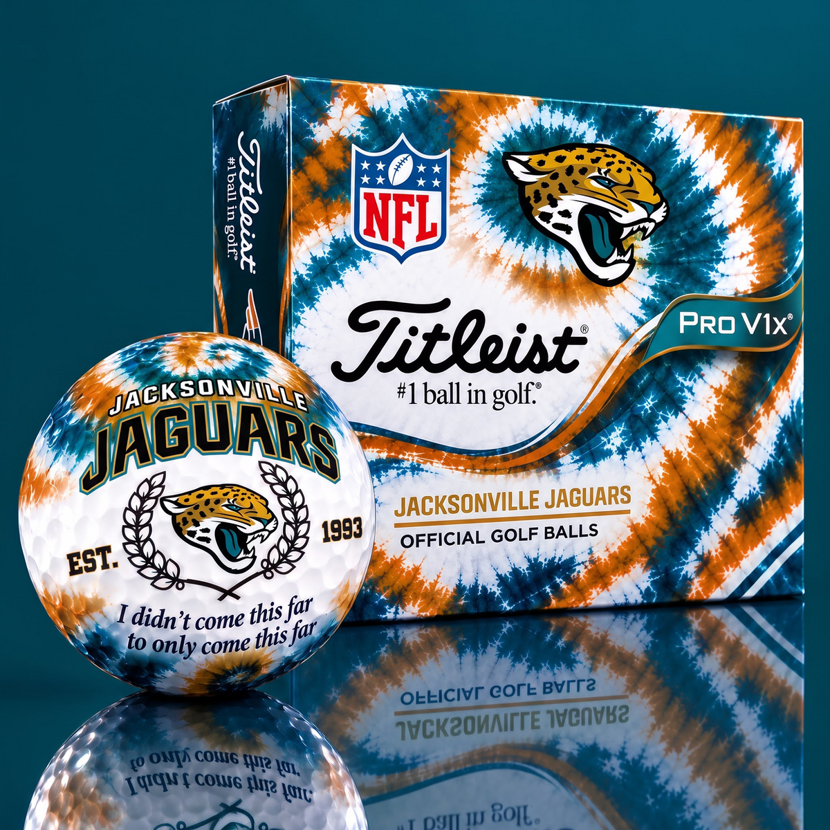 JAC X Custom 1-of-1 NFL Team Tie Dye Titleist Golf Balls Set