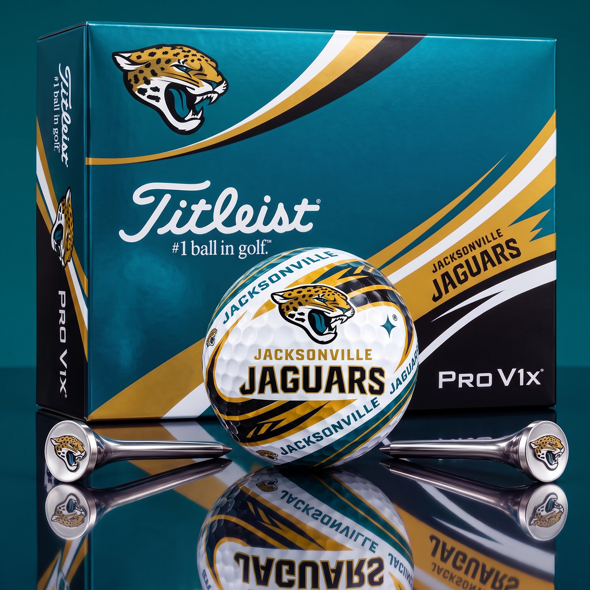 JAC x 1-of-1 NFLTitleist Pro V1x Golf Balls Set