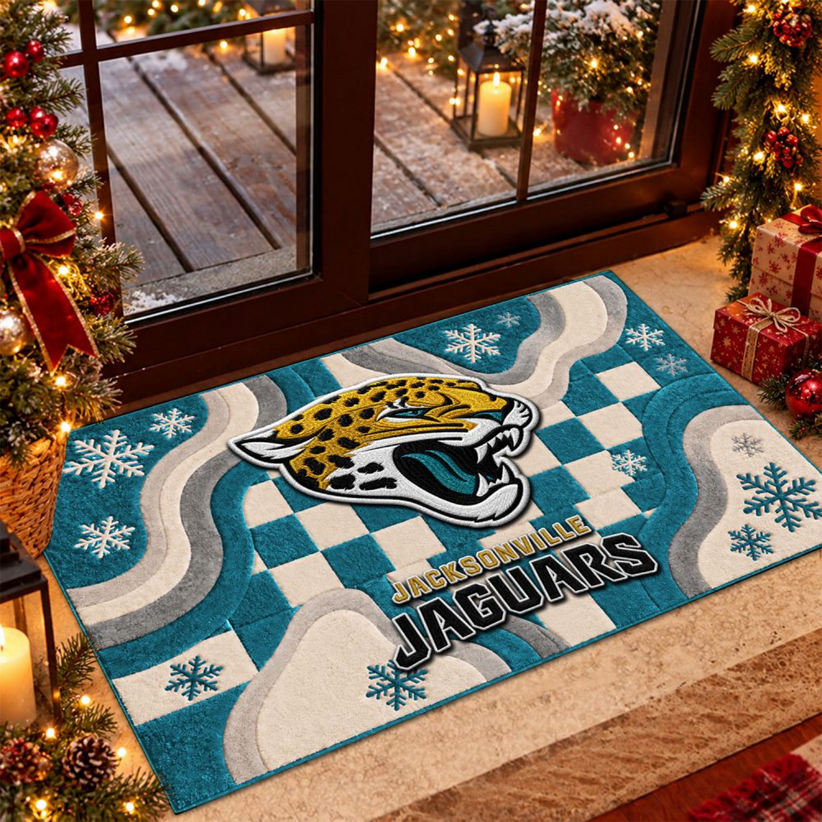 JAC x NFL Christmas Doormat