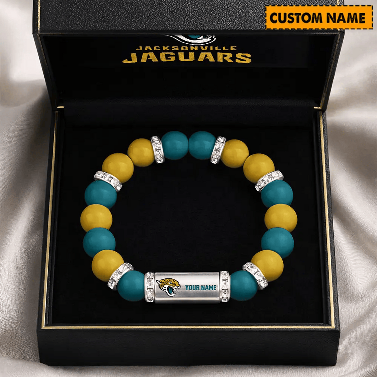 JAX x NFL Custom Name Handcrafted Lucky Energy Bracelet Gift For Fans