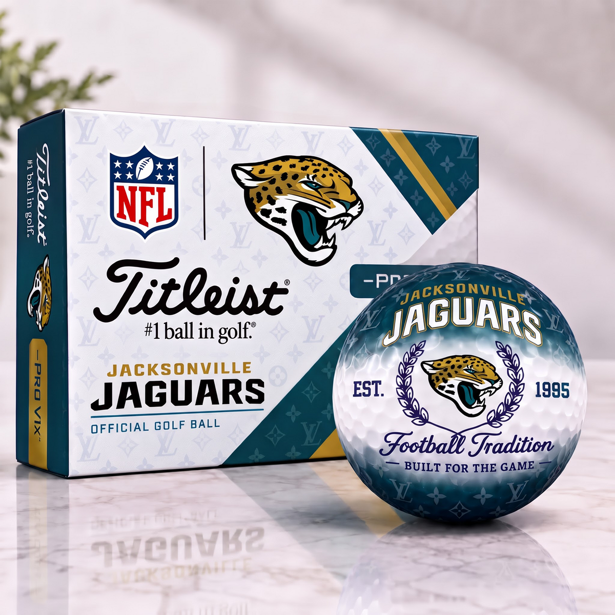JJ x NFL Custom LV x Titleist Pro V1 Golf Balls Set V2