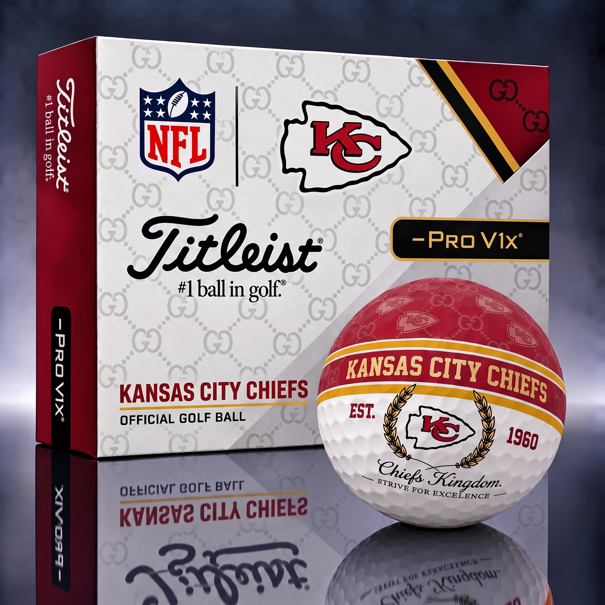 KC X NFL Custom GC x Titleist Pro V1 Golf Balls Set
