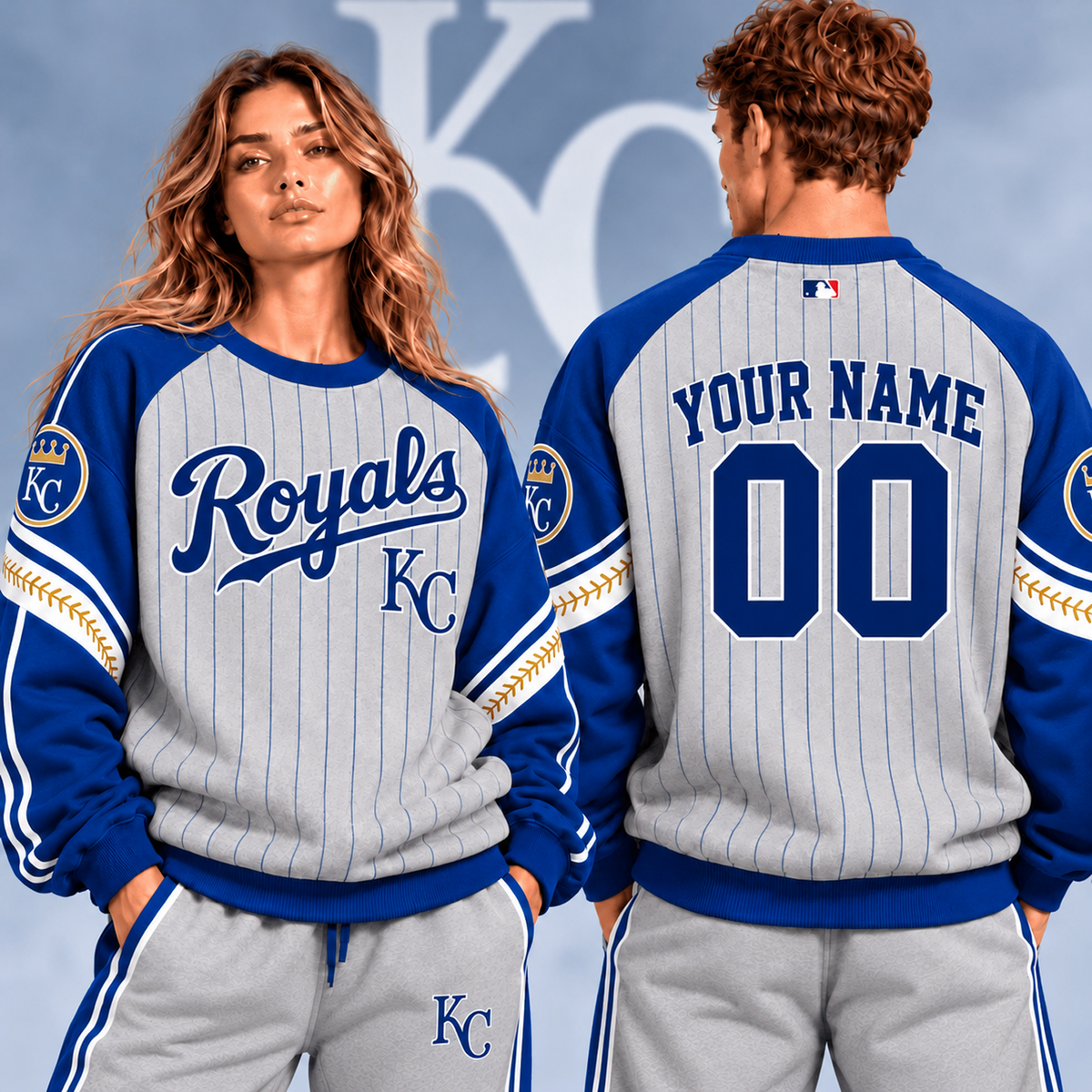 KC x MLB Personalized Name Sweatshirt