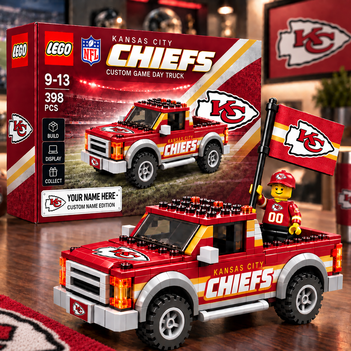 KC x NFL Building Blocks Truck Toy Set V2