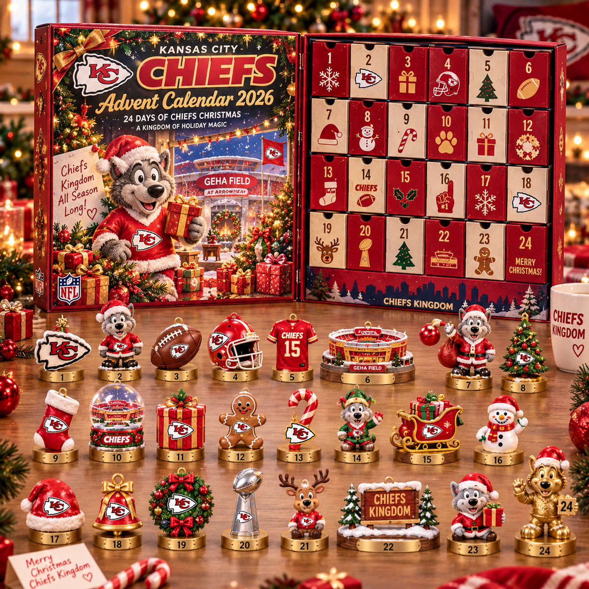 KC x NFL Christmas Advent Calendar 2026 â€“ 24 Days of NFL Mascot & Holiday Collectibles