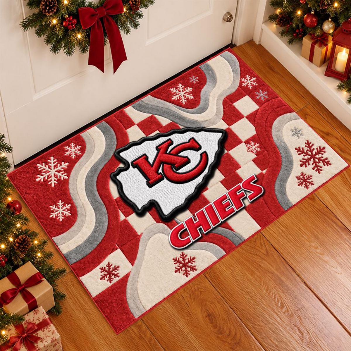 KC x NFL Christmas Doormat