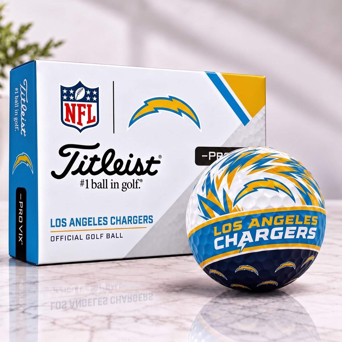 LAC X NFL 1-OF-1 IN-HOUSE CRAFTED TITLEIST PRO V1X NFL GOLF BALLS