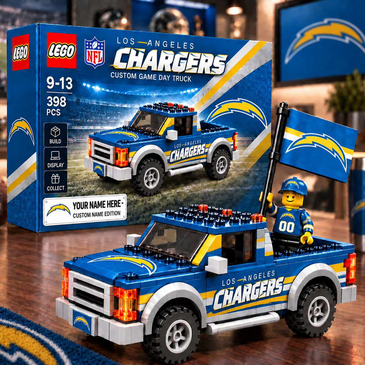 LAC x NFL Building Blocks Truck Toy Set V2