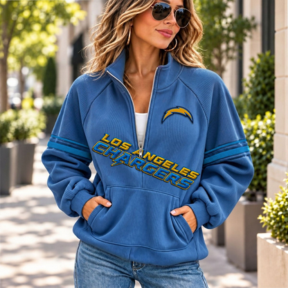 LAC x NFL Corduroy half-zip sweatshirt