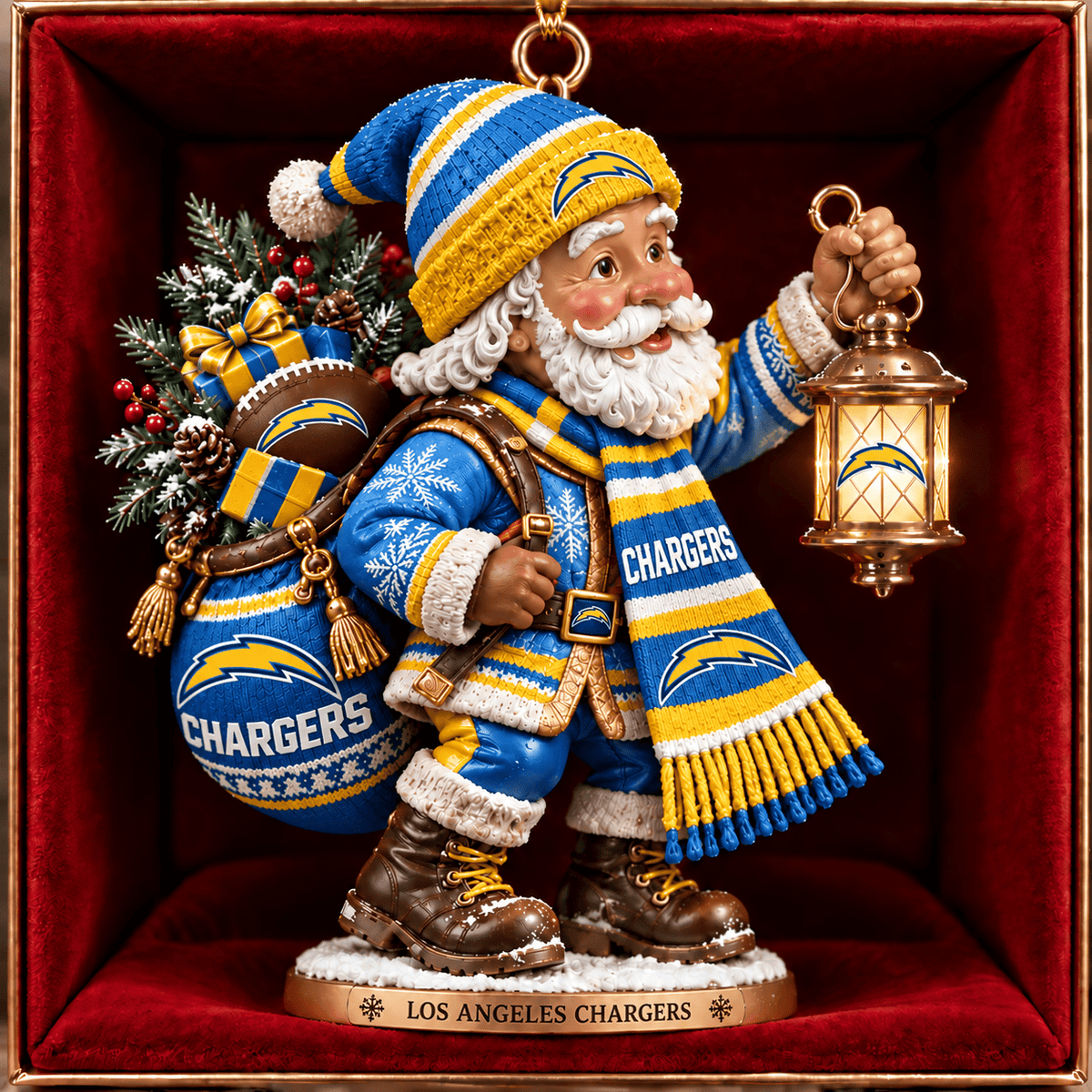LAC x NFL Santa Claus Ornament Chrismas For Fan