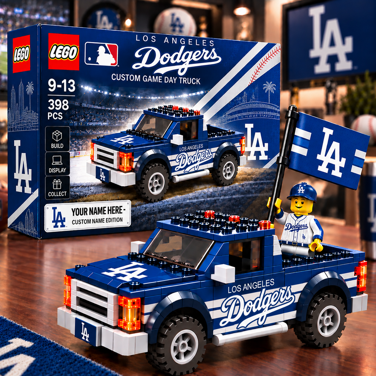 LAD x MLB Building Blocks Truck Toy Set V2