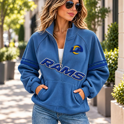 LAR x NFL Corduroy half-zip sweatshirt