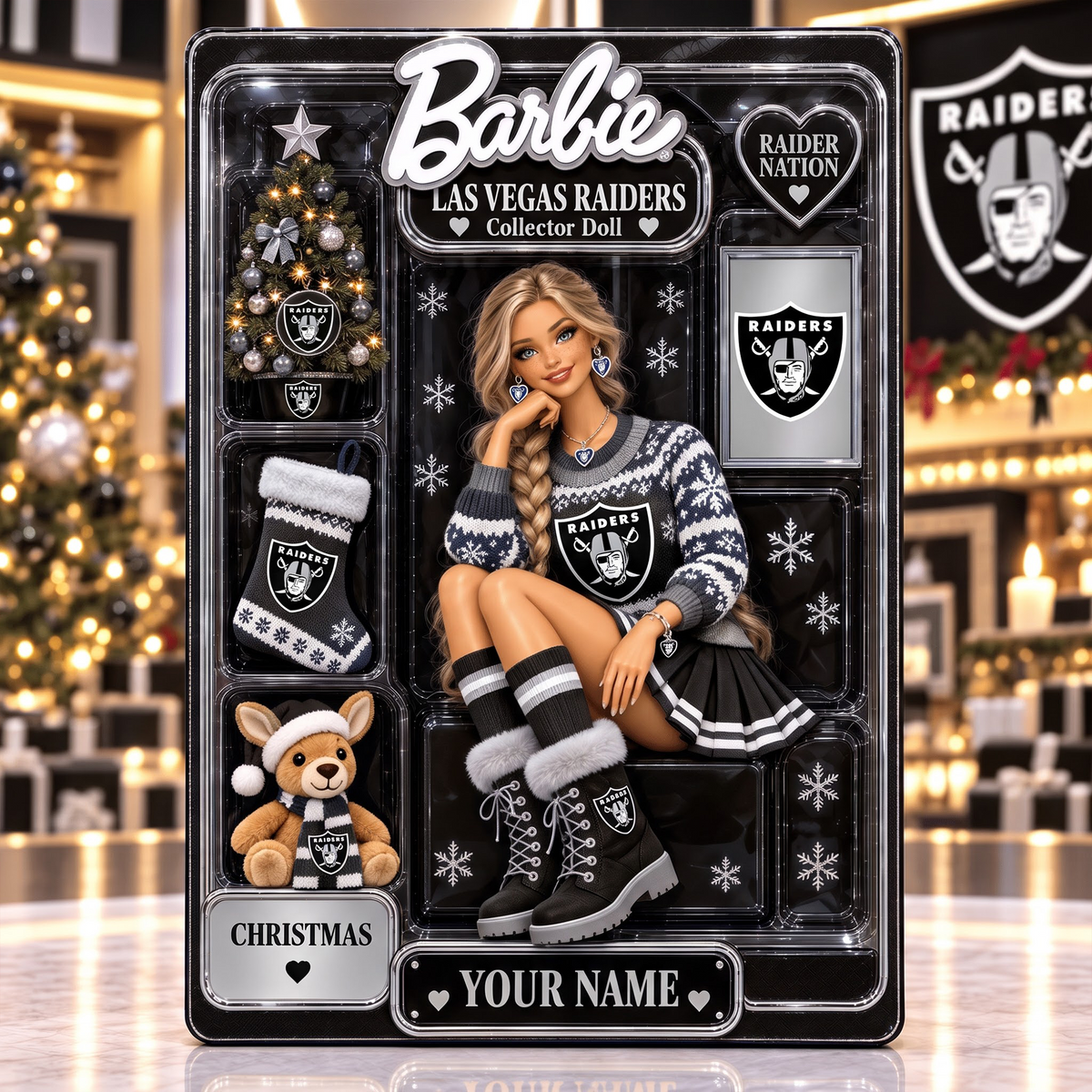 LV X NFL Collector Edition Barbie Christmas Acrylic